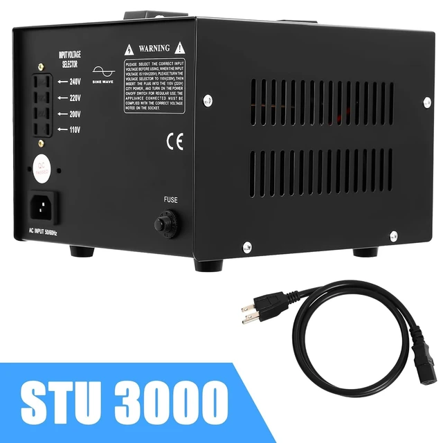 Alt view image 4 of 7 - Voltage Converter 3000 Watt Voltage Transformer, AC 220V/110V Power Converter, Circuit Break Protection, 5V USB Port, Heavy Duty Step Up/Step Down Voltage Transformer Converter, CE Certified