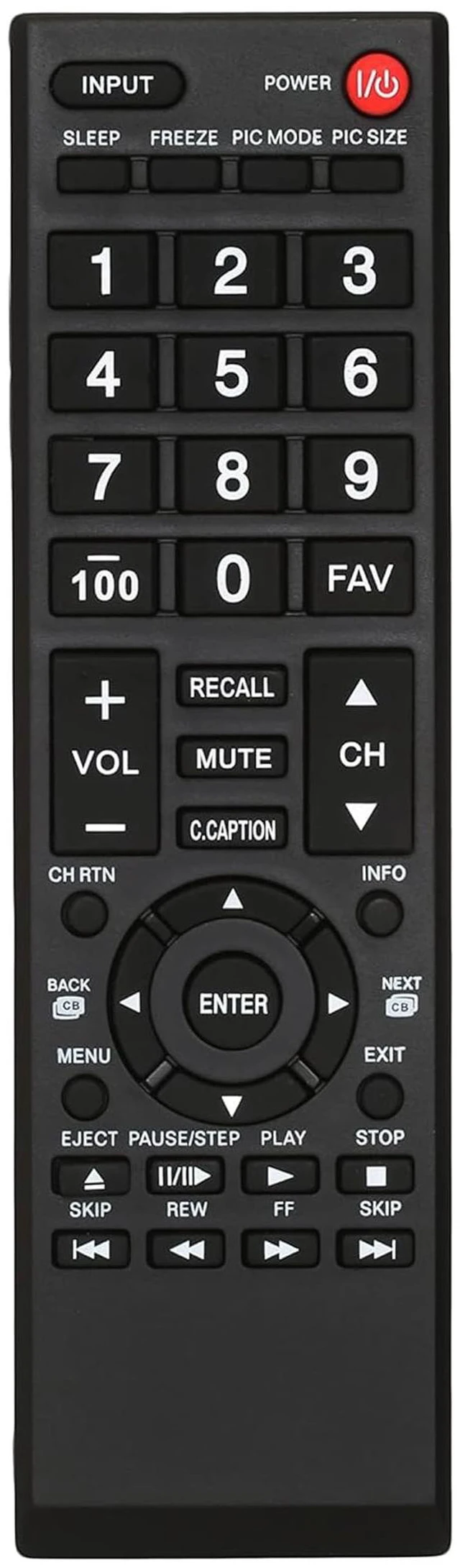 Main image of Replacement TV Remote Control for All Toshiba TVs