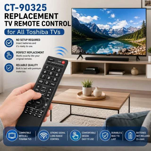 Alt view image 5 of 6 - Replacement TV Remote Control for All Toshiba TVs