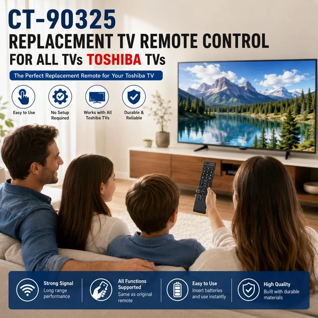 Alt view image 6 of 6 - Replacement TV Remote Control for All Toshiba TVs