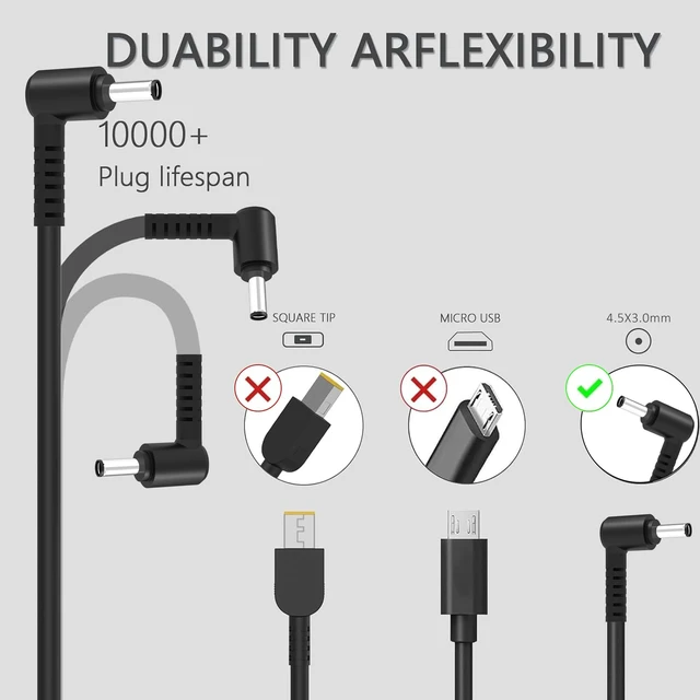 Alt view image 3 of 7 - 120W Charger Compatible with MSI Thin 15 GF63 GV15 Cyborg 15 A17-120P2A ADP-120VH D GF63 Thin 10 11 12Th MS-16R5 MS-16R6 MS-16R7 MS-16j4 MS-16j5 Creator M14 15 4.5x3.0mm