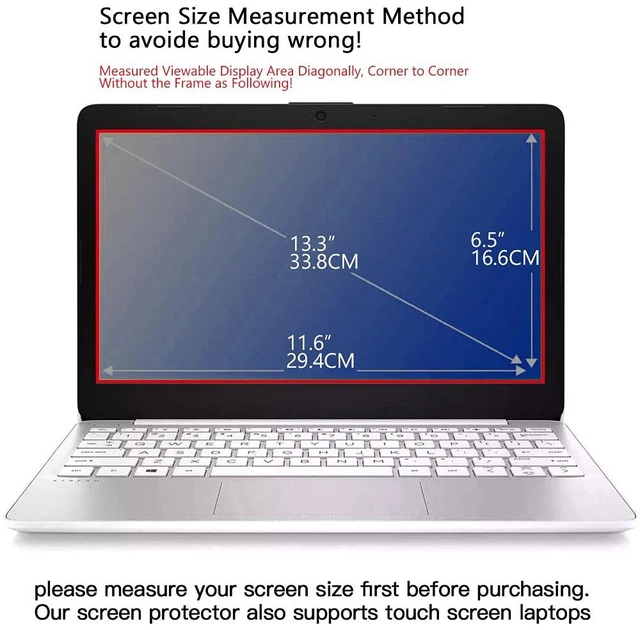 Alt view image 2 of 7 - 2 Pack 13.3 inch Laptop Screen Protectors Eye Protection, Anti Glare, Anti Blue Light, Compatible with HP/DELL/Asus/Acer/Sony/Samsung/Lenovo/Toshiba/Razer 16:9 Display
