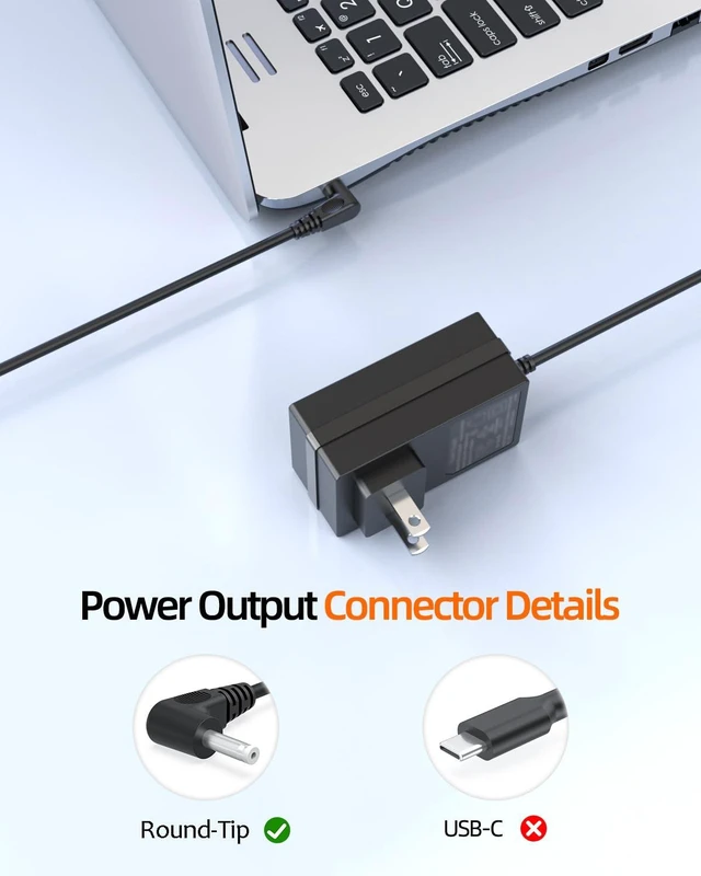 Alt view image 2 of 7 - 12V 2A Charger Fit for Gateway Laptop GWTN156-11BK GWTN156-11BL GWTN156-11RD GWTC116-2BK GWTC116-2BL GWNC21524-BL GWTN141-1BL GWTN141-5BK/BL SAW30A-120-2000U GWTN156-11 GWTC116-2 GWTN141 GWTN116-3