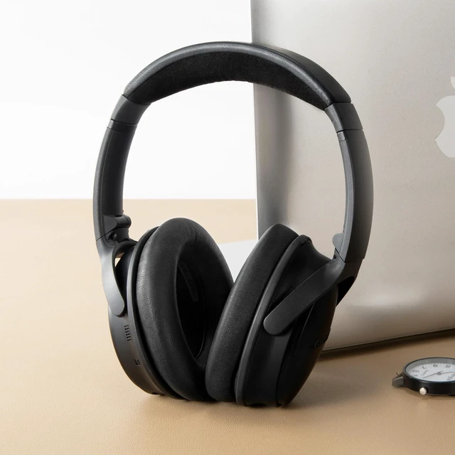 Alt view image 7 of 7 - Leather Ear-Pads Cushions for Bose QuietComfort QC-35 QC-35-ii QC-25 QC-15 QC-2 Headphones, Lambskin Replacement Ear Covers for Ae2/Ae2i/Ae2W SoundLink SoundTrue Around-Ear Headsets(Black)