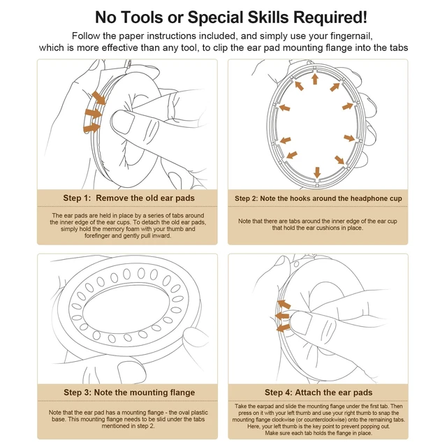 Alt view image 7 of 7 - Leather Ear-Pads Cushions for Bose QuietComfort QC-35 QC-35-ii QC-25 QC-15 QC-2 Headphones, Lambskin Replacement Ear Covers for Ae2/Ae2i/Ae2W SoundLink SoundTrue Around-Ear Headsets(Beige)