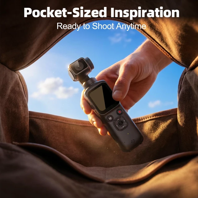 Alt view image 6 of 7 - 4K Vlogging Camera with Tripod Mount, Pocket Camera, Face Tracking & WiFi Face tracking and the included tripod provide flexible options for solo filming, everyday videos and casual vlogging