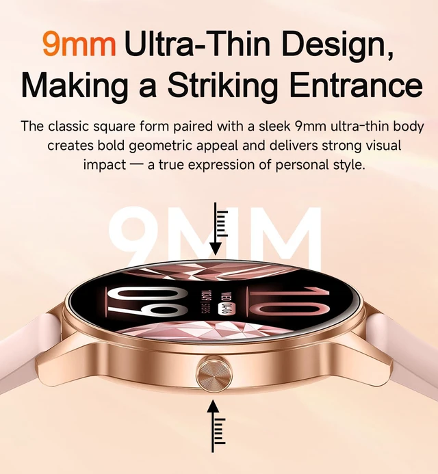 Alt view image 6 of 7 - Smart Watches Women,1.27'' Activity Trackers with Bluetooth Calls(Answer&Make) Heart Rate/Sleep/SpO2 Monitor Sport Modes Waterproof for iPhone/Android (Rose Gold)