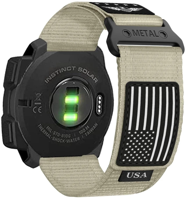 Main image of Nylon Bands Stars-Stripes Flag Design for Garmin Instinct 3/2 Breathable Wristband for Garmin Instinct 2 Solar/Instinct 3 45mm/Instinct/Instinct Tactical/E 45mm/Tide/Esports