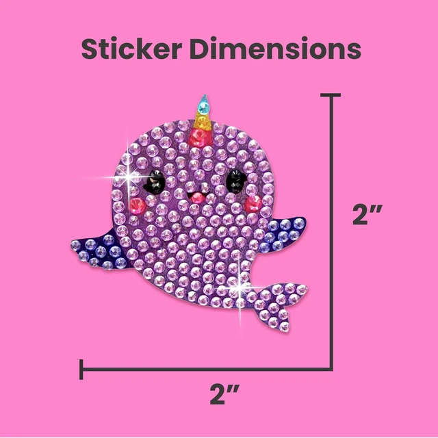 Alt view image 3 of 7 - ® Rhinestone Stickers - Whimsical Sticker Pack, 2 x 2 Each, Unique Sparkly Cut-to-Shape for Collecting, Trading, Decorating Laptops, Phone Cases, Scrapbooks