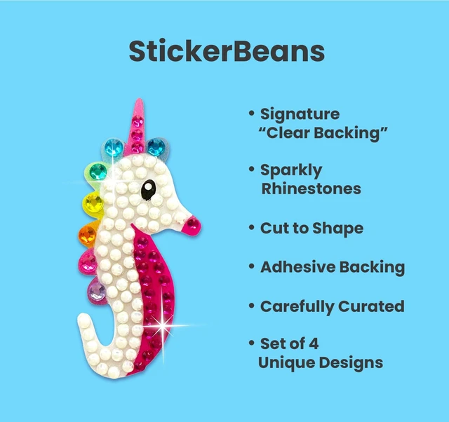 Alt view image 4 of 7 - ® Rhinestone Stickers - Whimsical Sticker Pack, 2 x 2 Each, Unique Sparkly Cut-to-Shape for Collecting, Trading, Decorating Laptops, Phone Cases, Scrapbooks