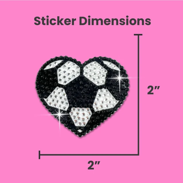 Alt view image 4 of 7 - ® Rhinestone Stickers - Sporty Sticker Pack, 2 x 2 Each Unique Sparkly Cut-to-Shape for Collecting, Trading, Decorating Laptops, Phone Cases, Scrapbooks