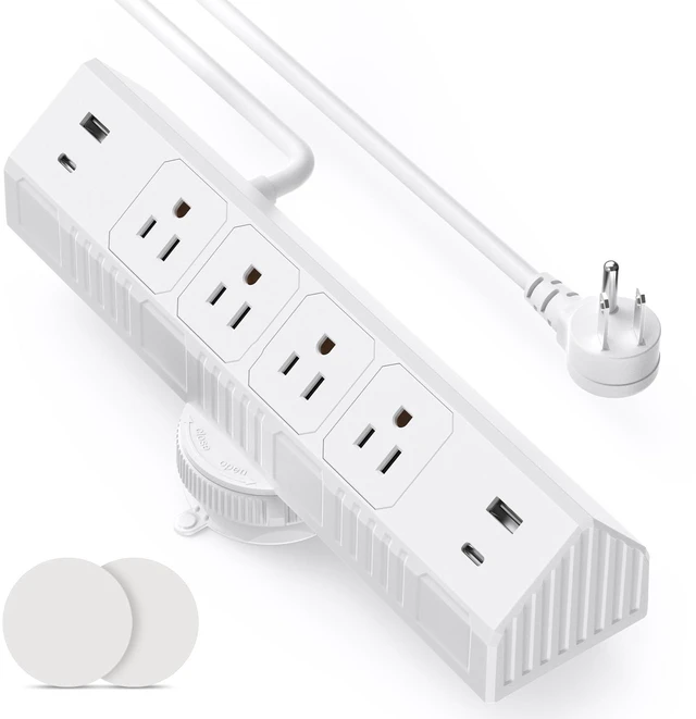 Main image of Desktop Suction Cup Power Strip 4.9Ft,Table Surge Protector