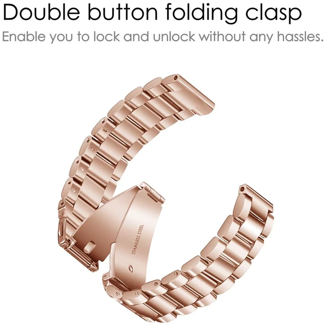 Alt view image 5 of 7 - Metal Band Compatible with Fitbit Versa 2 1&Lite Edition Solid Stainless Steel Strap, Replacement Wristband, Business Bracelet, for Women Men, All-day Comfort