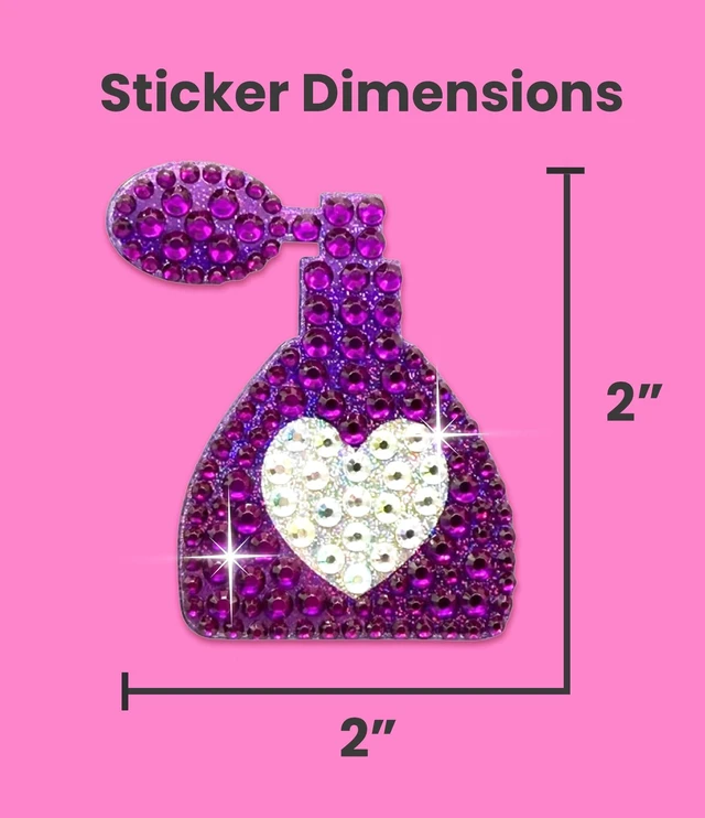 Alt view image 3 of 7 - ® Rhinestone Stickers - Glam Squad 2 Sticker Pack, 2 x 2 Unique Sparkly Cut-to-Shape for Collecting, Trading, Decorating Laptops, Phone Cases, Scrapbooks