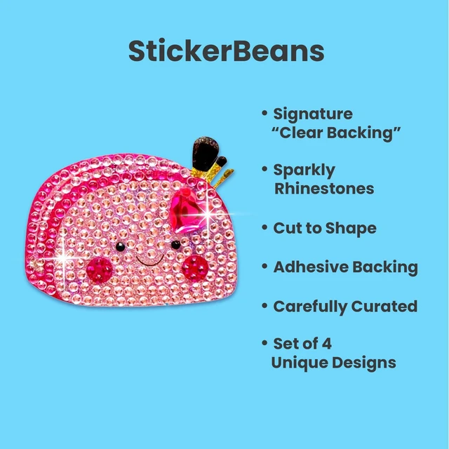Alt view image 4 of 7 - ® Rhinestone Stickers - Glam Squad 2 Sticker Pack, 2 x 2 Unique Sparkly Cut-to-Shape for Collecting, Trading, Decorating Laptops, Phone Cases, Scrapbooks