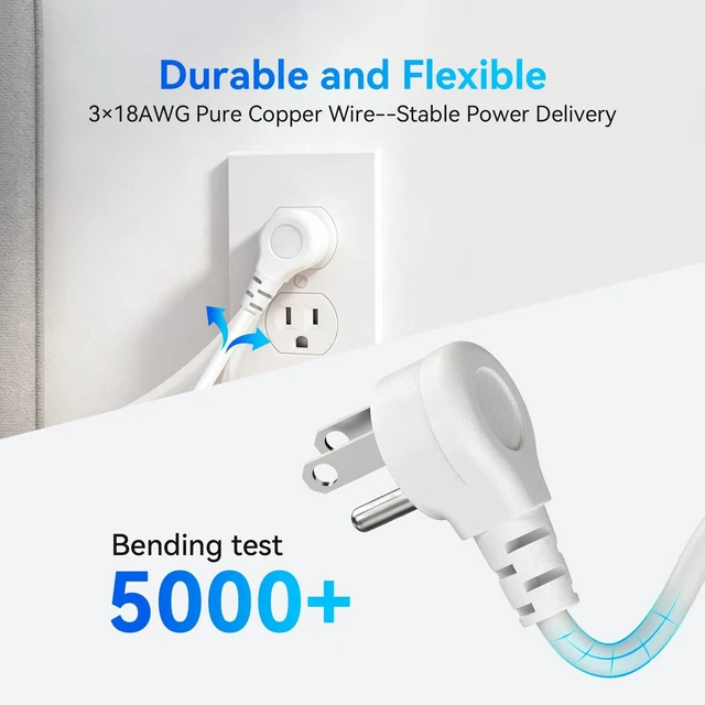 Alt view image 5 of 7 - Desktop Suction Cup Power Strip 4.9Ft,Table Surge Protector