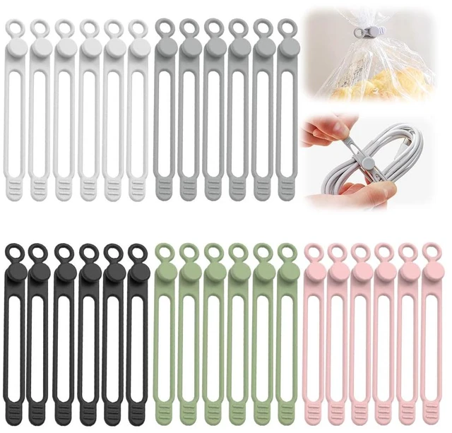 Main image of Silicone Cable Ties, 2026 Upgrade Reusable Cable Management Organizer, Elastic Data Cable Organizer Cord Wrap Straps for Fastening Charger Earphone Charger Office Desk Appliance Cords Wires