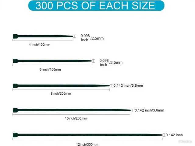 Alt view image 2 of 6 - Garden Green Zip Ties Assorted Size 1500 Pack, 4+6+8+10+12 Inch, Self-Locking UV Resistant Nylon Cable Ties Perfect for Home, Office, Garden and Workshop