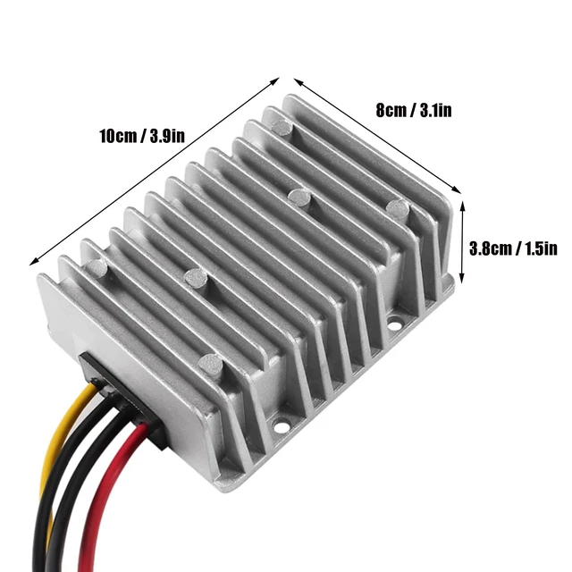 Alt view image 4 of 6 - DC Voltage Reducer Converter DC 8V-40V to 13.8V 10A 138W Reducer Power Converter Waterproof Regulator Module Transformer for Golf Cart Club Car