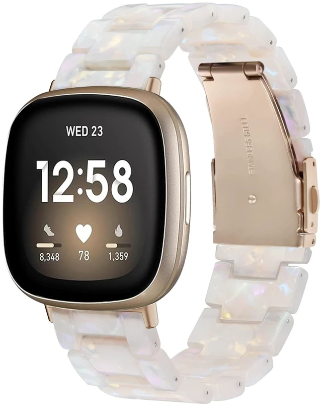 Main image of Resin Band Compatible with Fitbit Versa 4/Versa 3 Bands For Women,Lightweight,Bracelet,Wristband,Replacement,For Fitbit Sense 2/Sense