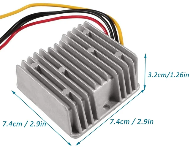 Alt view image 3 of 6 - DC Voltage Reducer Converter DC 8V-40V to 12V 10A 120W Reducer Power Converter Waterproof Regulator Module Transformer for Golf Cart Club Car (8V-40V to 12V 10A Converter)