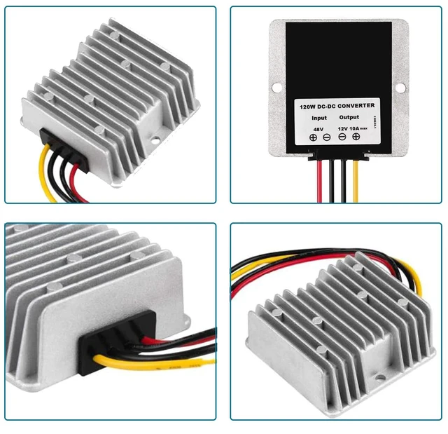 Alt view image 4 of 6 - DC Voltage Reducer Converter DC 8V-40V to 12V 10A 120W Reducer Power Converter Waterproof Regulator Module Transformer for Golf Cart Club Car (8V-40V to 12V 10A Converter)