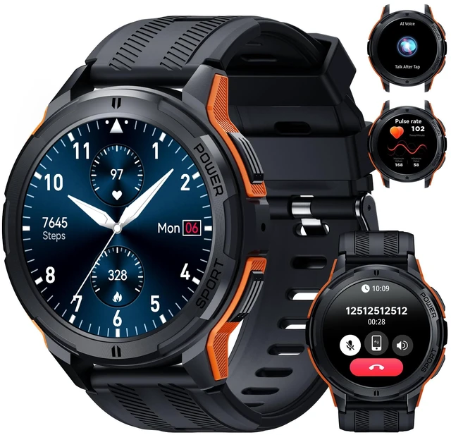 Main image of Smart Watch for Men, 1.43" AMOLED Display Smartwatch with Bluetooth Call 1ATM Water-Resistant Fitness Tracker with Heart Rate SpO2 Sleep Monitor, 100+ Sport Modes for Android iOS