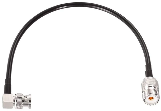 Alt view image 2 of 7 - BNC Male to SO239 RG58 Cable 1ft UHF Female to BNC Adapter Jumper 2-pack bnc to so239 jumper cable for VHF Radio Mobile to Base Antenna scanners SWR Meter