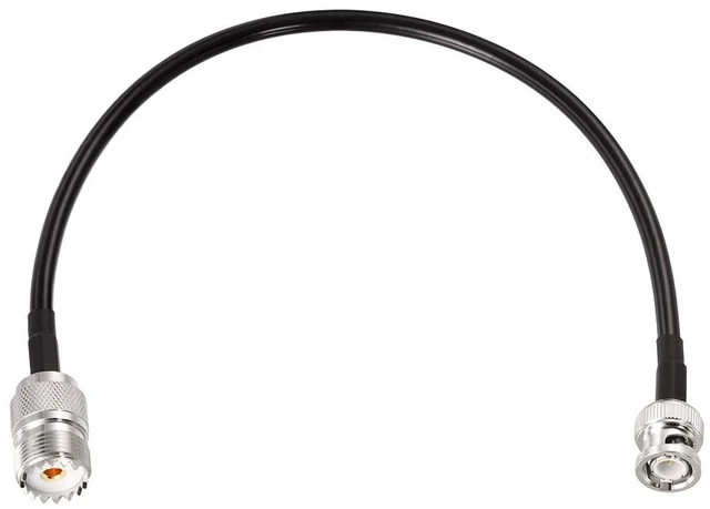 Alt view image 3 of 7 - BNC Male to SO239 RG58 Cable 1ft UHF Female to BNC Adapter Jumper 2-pack bnc to so239 jumper cable for VHF Radio Mobile to Base Antenna scanners SWR Meter