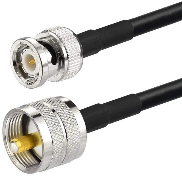 Alt view image 2 of 6 - UHF PL259 Male to BNC Male Cable RG58 Coax 3 Feet for CB Radio, Ham & Amateur Radio, SWR Meter (Pack of 2)