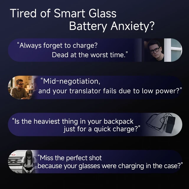 Alt view image 5 of 7 - Battery Pack for AI Smart Glasses - Compatible with Rayneo X3 Pro Ultra-Light Hanging Neckband Power Bank, Universal USB-C Backup Energy Supply