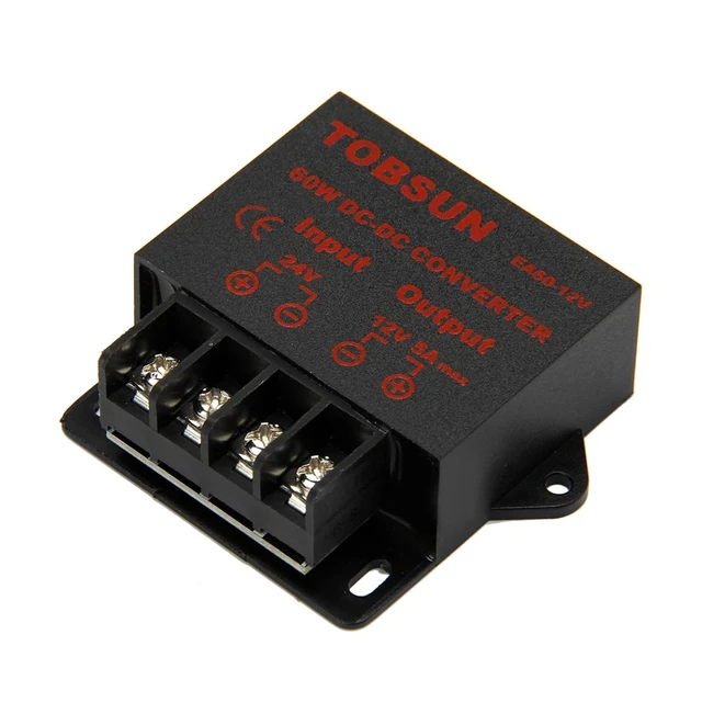 Alt view image 2 of 7 - DC-DC Step Down Buck Converter Voltage Regulator Power Supply Transformer 24V to 12V 5A 60W, Waterproof Potting, Over 90% Efficiency, Automotive & LED Display Use