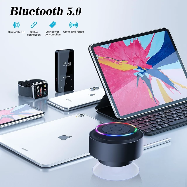 Alt view image 4 of 7 - Mini Bluetooth Shower Speaker with Suction Cup Wireless, IP67 Waterproof, Floating, Ideal Gifts for Men Women Kids