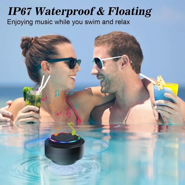 Alt view image 5 of 7 - Mini Bluetooth Shower Speaker with Suction Cup Wireless, IP67 Waterproof, Floating, Ideal Gifts for Men Women Kids