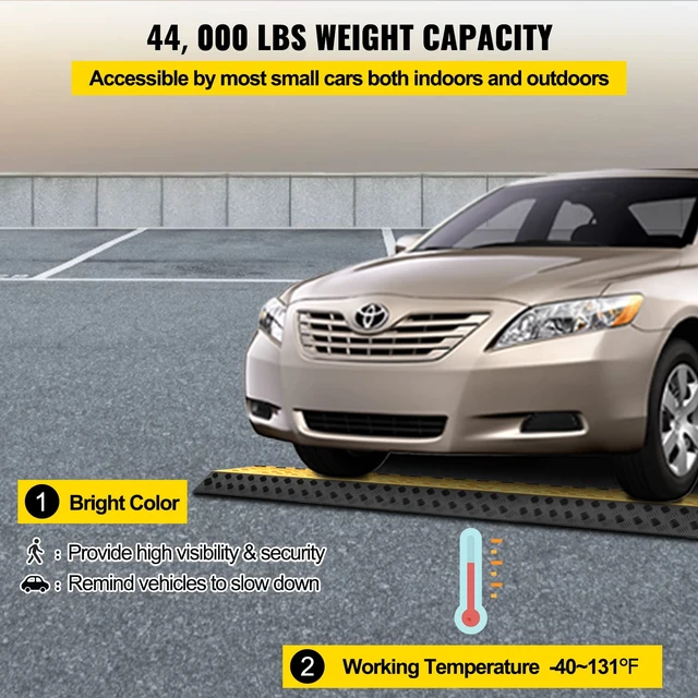 Alt view image 4 of 7 - 3-Channel Rubber Cable Protector Ramps Heavy Duty 44000Lbs Load Capacity Cable Wire Floor Cord Cover Ramp Speed Bump Driveway Hose Cable Ramp Protective Cover