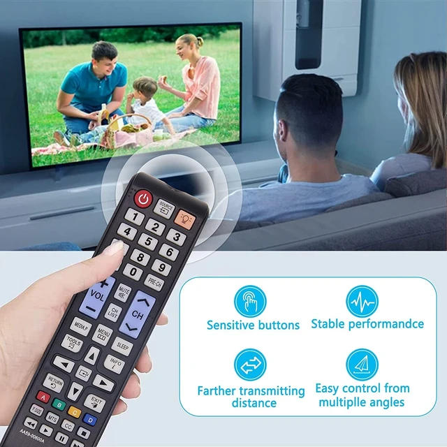 Alt view image 7 of 7 - Replacement for Backlit Samsung Remote Control for Smart TV,Compatible Sam Remote Control LCD LED Smart TV Remote,No Setup Required-Fit for Sam Universal Remote (Pack of 2)