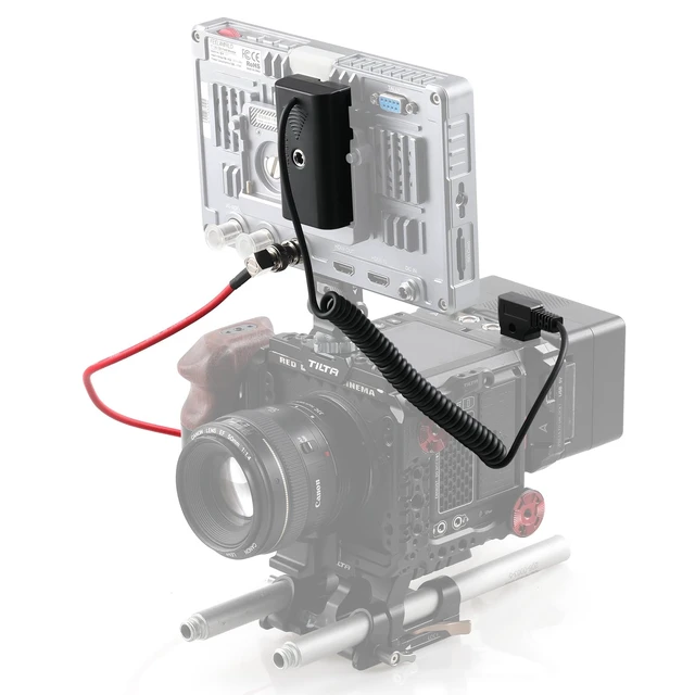 Alt view image 4 of 7 - 12G SDI Flexible Coaxial Cable BNC Male to Male Right Angle for RED Komodo Atomos Monitor 75 Ohm Shielded Cable for 4K Video Camera, Red