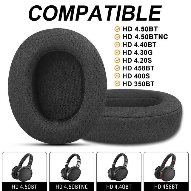 Alt view image 2 of 7 - GVOEARS Replacement Ear Pads for Sennheiser HD4.50BT HD4.50BTNC HD4.40BT Headsets Earpads Replacement, Earpads Cushions for Sennheiser HD4.50BT (HD4.50 MF Black)