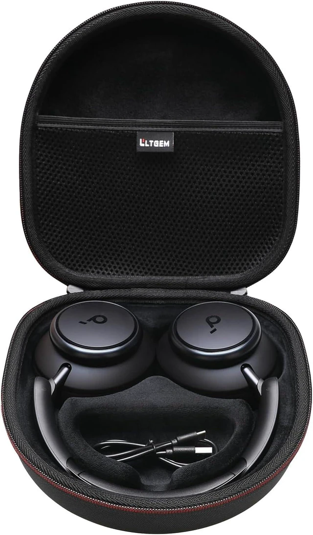 Main image of Hard Case for Anker Soundcore Q30/Q20i/Q45/Space One Pro Headphones, Black Hard Eva Storage Protective Case for Anker Soundcore Q45/Q35/Q30/Q20/Q20i/Space One Pro Over-Ear Headphones, Case Only