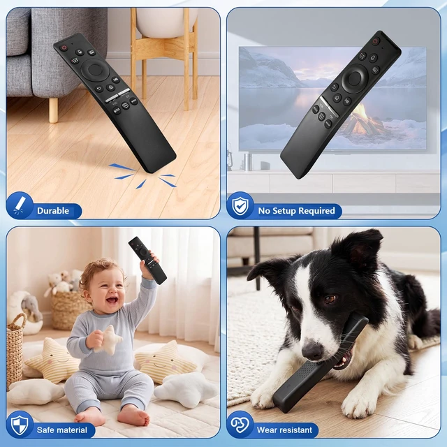 Alt view image 7 of 7 - Replacement TV Remote Voice Control for Samsung Smart TV Voice Search, IR, Shortcut Keys, 2019-2026 Models
