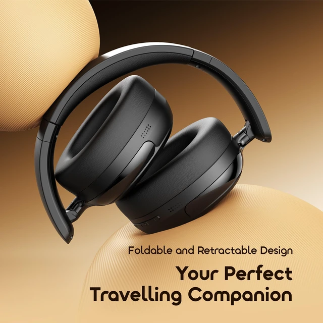Alt view image 6 of 7 - Bluetooth Headphones Active Noise Cancelling, 65H Playtime, 3 EQ Modes, Deep Bass, Bluetooth 5.4, Wireless Over-Ear Headphones with Microphone for Office Travel, Black