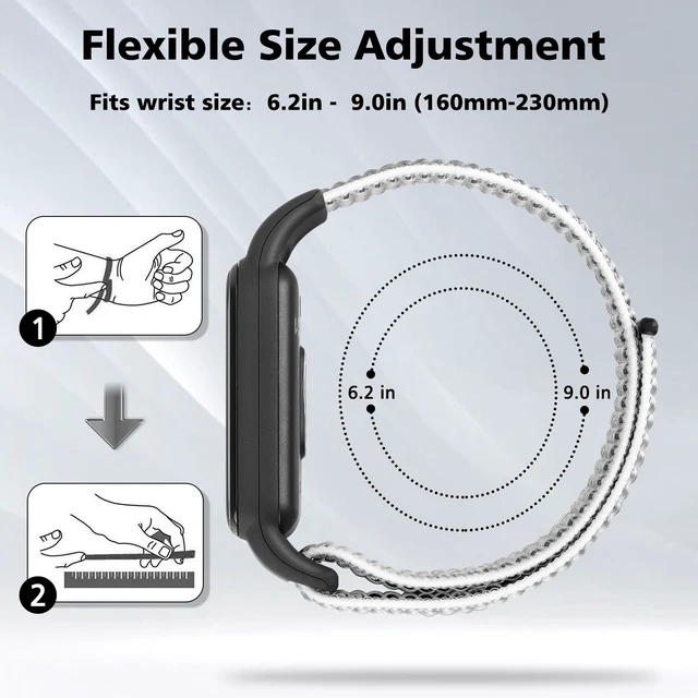 Alt view image 2 of 7 - Solo Loop Nylon Bands Compatible with Amazfit Band 7 Straps,Soft Breathable Comfortable Adjustable Colorful Sports Replacement Wristband for Amazfit Band 7 for Men Women