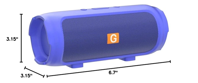 Alt view image 7 of 7 - Bluetooth Speaker, Portable Wireless Speaker for Family/Party/Outdoor/Beach, Electronics, Birthday Gifts, for Friends, Family (Blue)