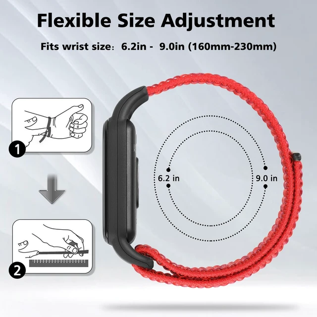Alt view image 2 of 7 - Solo Loop Nylon Bands Compatible with Amazfit Band 7 Straps,Soft Breathable Comfortable Adjustable Colorful Sports Replacement Wristband for Amazfit Band 7 for Men Women