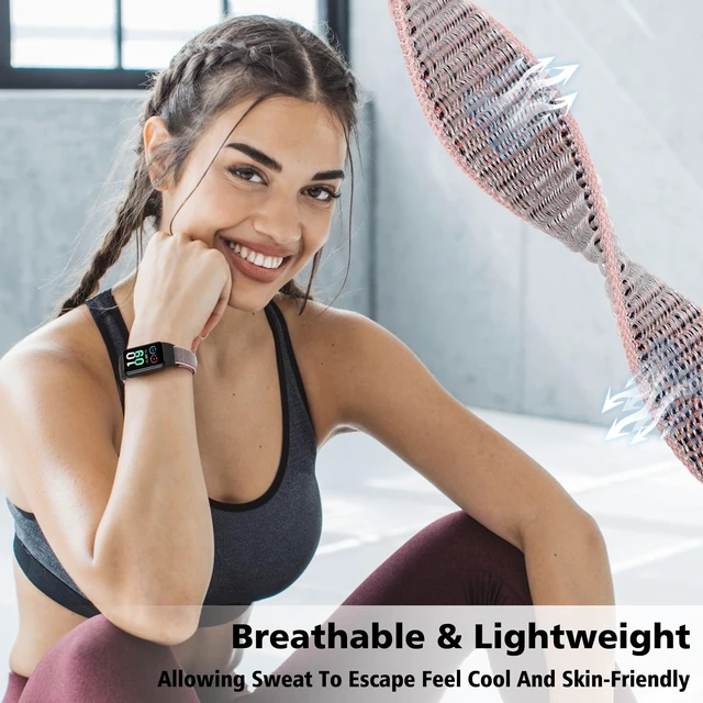 Alt view image 5 of 7 - Solo Loop Nylon Bands Compatible with Amazfit Band 7 Straps,Soft Breathable Comfortable Adjustable Colorful Sports Replacement Wristband for Amazfit Band 7 for Men Women