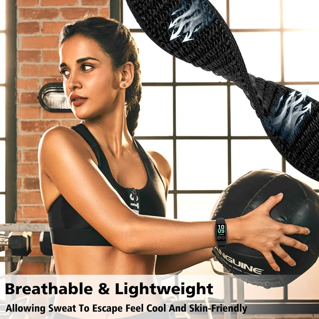 Alt view image 5 of 7 - Solo Loop Nylon Bands Compatible with Amazfit Band 7 Straps,Soft Breathable Comfortable Adjustable Colorful Sports Replacement Wristband for Amazfit Band 7 for Men Women