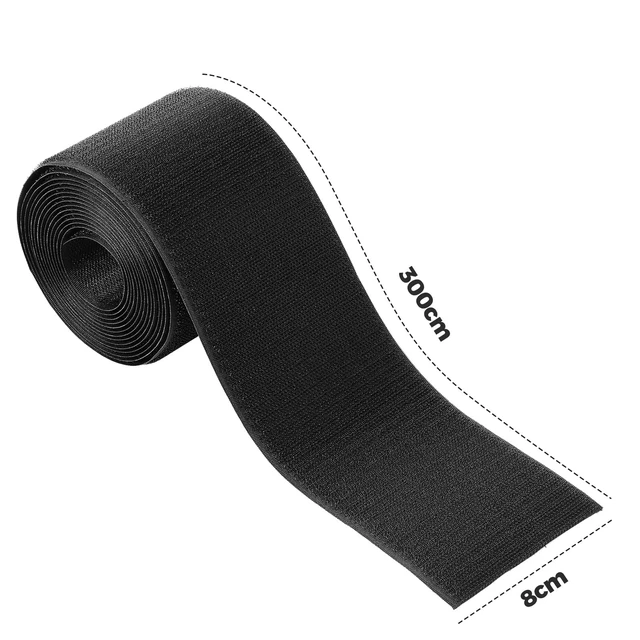 Alt view image 2 of 7 - 4 Pack 10 ft x 3 Inch Cable Floor Strip Cable Cover Cords Carpet Protector Management Hook and Loop Tape for Wires on Floor Cords and Prevent a Trip Hazard (Black)