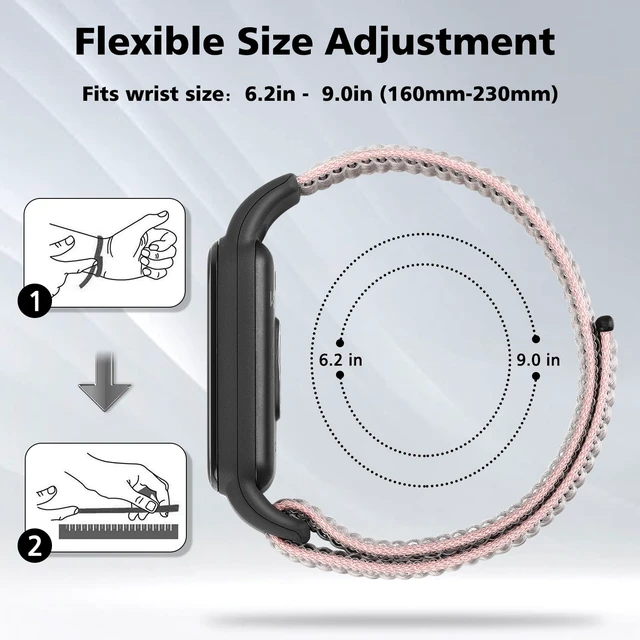 Alt view image 2 of 7 - Solo Loop Nylon Bands Compatible with Amazfit Band 7 Straps,Soft Breathable Comfortable Adjustable Colorful Sports Replacement Wristband for Amazfit Band 7 for Men Women