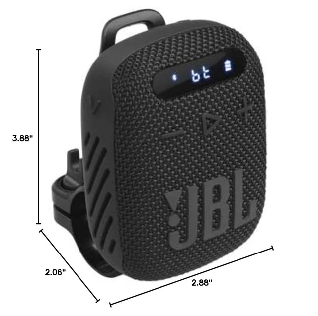 Alt view image 7 of 7 - Wind 3 FM Bluetooth Handlebar Speaker, Black