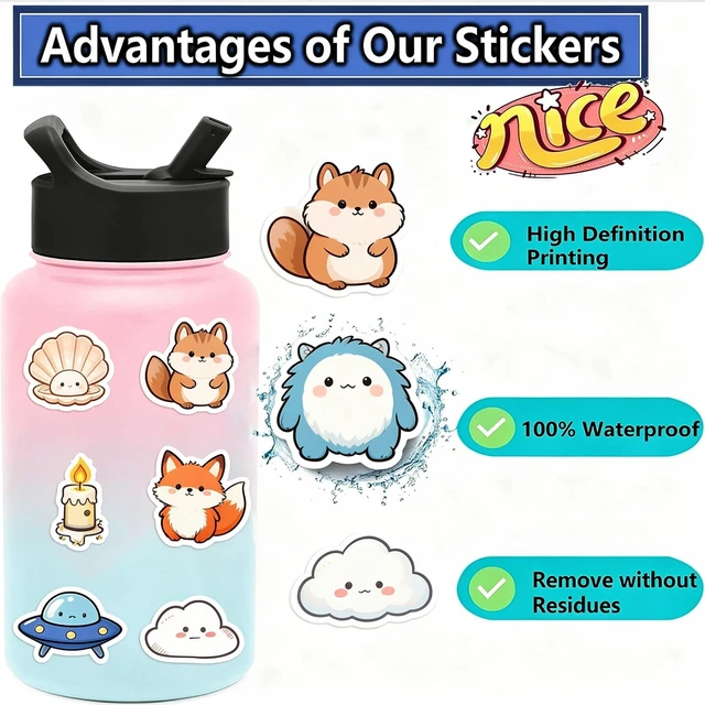 Alt view image 4 of 7 - Kawaii Sticker Blind Bag, 700 Pcs Random Cute Cartoon Sticker Pack, Waterproof Vinyl Mystery Surprise Decals for Water Bottles Laptop Scrapbook Skateboard, Gift for Kids Teens